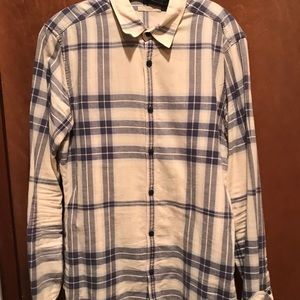 Burberry plaid button down shirt medium